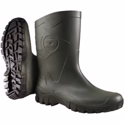 Gli stivali impermeabili Dunlop DEE in verde sono un'eccellenza nel campo della sicurezza sul lavoro, appartenenti alla categ ...