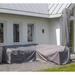 Copertura per Set Divani da Esterno 270x210x90cm Destro Grigio Madison