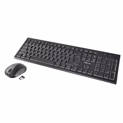 Trust Nola Wireless Keyboard with mouse, Full-size (100%), Wireless, RF Wireless, Nero, Mouse incluso