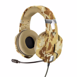 Trust GXT 322D Carus, Cablato, Gaming, 20 - 20000 Hz, 325 g, Auricolare, Mimetico