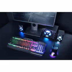 Trust GXT 856 Torac tastiera Gaming USB QWERTY Spagnolo Nero