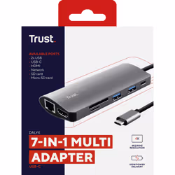 Trust Dalyx scheda di interfaccia e adattatore Interno HDMI, RJ-45, USB 3.2 Gen 1 (3.1 Gen 1) - Vista aggiuntiva 7