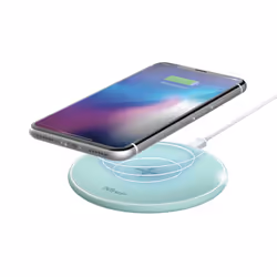 Trust 23865, Interno, AC, USB, Carica wireless, Turchese