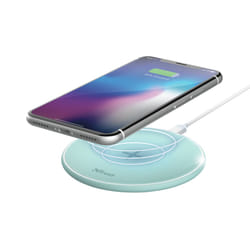 Trust 23865 Caricabatterie per dispositivi mobili Smartphone Turchese AC, USB Carica wireless Ricarica rapida Interno