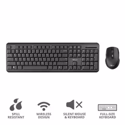 Trust ODY tastiera Mouse incluso Ufficio RF Wireless Tedesco Nero - Vista aggiuntiva 2
