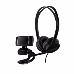 Trust Doba, 1280 x 720 Pixel, 720p, Auto, USB, Nero, Clip/Supporto