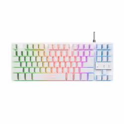 Trust GXT 833W Thado tastiera Gaming USB QWERTY Spagnolo Bianco