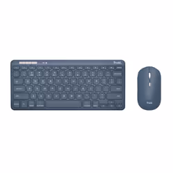 Trust Lyra tastiera Mouse incluso Universale RF senza fili + Bluetooth QWERTY Italiano Blu - Vista aggiuntiva 4