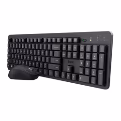 Trust Ody II, Wireless, RF Wireless, Interruttore a chiave a membrana, QWERTZ, Nero, Mouse incluso
