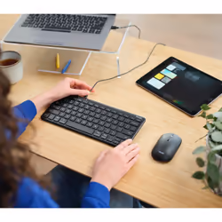 Trust Lyra tastiera Ufficio USB + RF Wireless + Bluetooth QWERTY Spagnolo Nero - Vista aggiuntiva 6