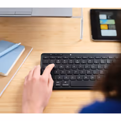 Trust Lyra tastiera Ufficio USB + RF Wireless + Bluetooth QWERTY Spagnolo Nero - Vista aggiuntiva 7