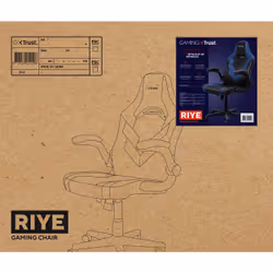 Trust GXT 703B RIYE Sedia per gaming universale Nero, Blu - Vista aggiuntiva 7