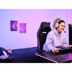 Trust GXT 491P FAYZO Auricolare Con cavo e senza cavo A Padiglione Gaming USB tipo A Bluetooth Nero, Viola - Vista aggiuntiva 8