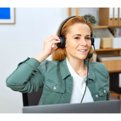 Trust HS-150 Auricolare Cablato A Padiglione Ufficio Nero - Vista aggiuntiva 6