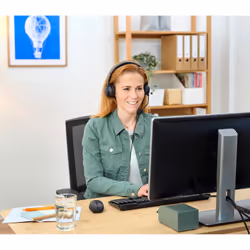 Trust HS-150 Auricolare Cablato A Padiglione Ufficio Nero - Vista aggiuntiva 7