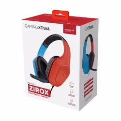 Trust GXT 416S Zirox Auricolare Cablato A Padiglione Gaming Nero, Ciano, Rosso - Vista aggiuntiva 8