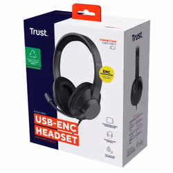 Trust Ayda Max Auricolare Cablato A Padiglione Musica e Chiamate USB Type-C / USB Type-A Nero - Vista aggiuntiva 7