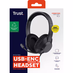 Trust Ayda Max Auricolare Cablato A Padiglione Musica e Chiamate USB Type-C / USB Type-A Nero - Vista aggiuntiva 8