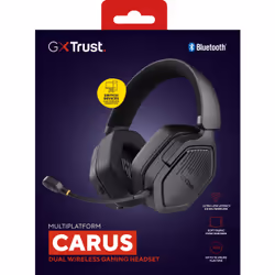 Trust GXT 493 Carus Auricolare Con cavo e senza cavo A Padiglione, Casco Gaming USB Type-C / USB Type-A Bluetooth Nero - Vista aggiuntiva 8