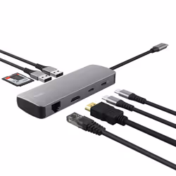 Trust 25672 hub di interfaccia USB tipo-C Grigio - Vista aggiuntiva 3