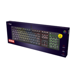 Trust GXT 871 Zora tastiera Gaming USB Tedesco Nero