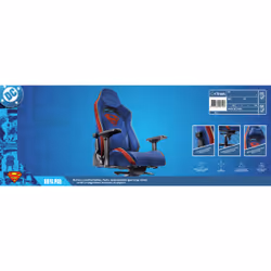 Trust GXT 721SM Ruya Pro Sedia per gaming universale Seduta imbottita Blu, Rosso - Vista aggiuntiva 8