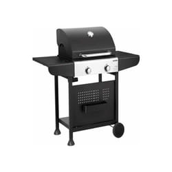 Qlima - Barbecue a Gas 2 Bruciatori 110x57 cm Nero