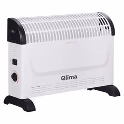 Qlima ECH4020, Radiatore senza olio, Olio, Interno, Parete, Nero, Bianco, 2000 W