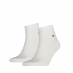 Tommy Hilfiger Quater, Calzini per squadra, Bianco, Adulto, Maschio, 43/46, Cotone, Elastan, Poliammide