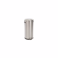 Bidone a pedale, in acciaio inox, capacità 30 l, con maniglie, alt. x Ø 660 x 292 mm. Capacità = 30 l. Materiale del contenit ...