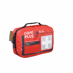Care Plus Family, Kit di pronto soccorso da viaggio, Rosso, Tessuto, Allacciatura a zip, 210 mm, 50 mm