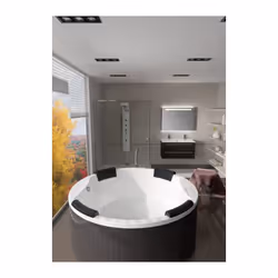 RIHO Colorado 1 vasca da bagno rotonda Tipo di installazione: da incasso 2 posti Scarico a pedale senza set di scarico Diamet ...