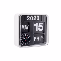 Karlsson KA5364WH, Parete, Quadrato, Bianco, Plastica, Retro, Stilo AA