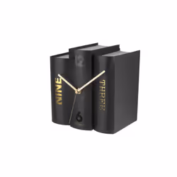 Karlsson Table Clock Book Black, Tavolo, Orologio al quarzo, Rettangolo, Nero, Carta, Batteria