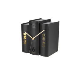 Karlsson Table Clock Book Black
