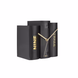 Karlsson Table Clock Book Black