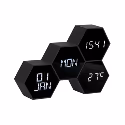 Karlsson KA5805BK, Sveglia digitale, Nero, Batteria/USB, Mini Stilo AAA, 175 mm, 120 mm