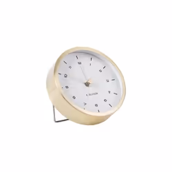 Karlsson KA5844GD, Sveglia al quarzo, Oro, Bianco, Analogico, Batteria, Stilo AA, 90 mm
