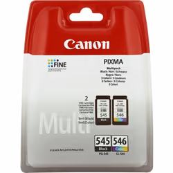 Canon PG-545XL/CL546XL, Resa standard, Nero, Ciano, Giallo, Magenta, Inchiostro a base di pigmento, 8 ml, 9 ml, 2 pz