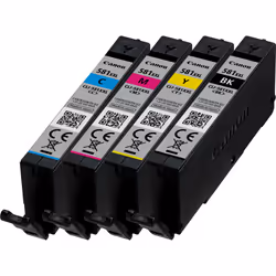Canon Confezione multipla cartucce d'inchiostro CLI-581XXL BK/C/M/Y a resa elevata, Nero, Ciano, Magenta, Giallo, 11,7 ml, 11 ...