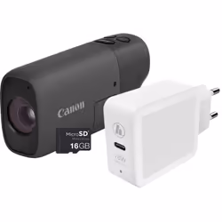 Canon PowerShot ZOOM, fotocamera compatta in stile monocolo, kit essenziale, bianco, 12,1 MP, 4000 x 3000 Pixel, 1/3", CMOS,  ...