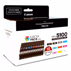 Canon PFI-5100 Multipack cartuccia d'inchiostro 10 pz Originale Resa standard Ciano, Nero opaco, Nero - Vista aggiuntiva 2