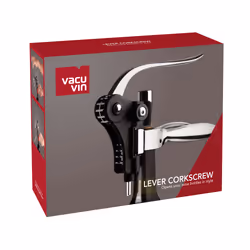 Vacu Vin 66514606 cavatappo Cavatappi a leva Nero, Argento