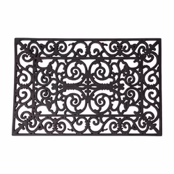 Esschert Design RB06, Tappetino di gomma, Esterno, Rettangolare, Nero, Monocromatico, Gomma