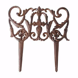 Esschert Design 8714982037665, Recinzione metallica, Pannello, Recinzione decorativa, Ghisa, Marrone, 295 mm