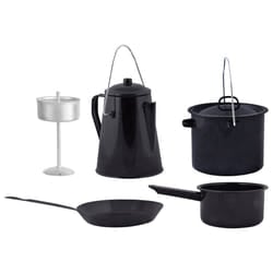Esschert Design FF215 batteria di pentole da camping Set Nero