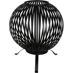 Esschert Design Braciere a Sfera in Acciaio al Carbonio Nero FF400