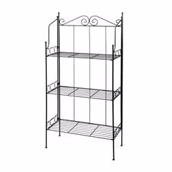 Esschert Design BPH151, Supporto per pianta, Acciaio, Nero, 3 ripiani, 555 mm, 255 mm