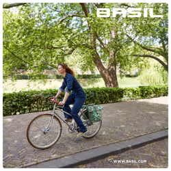 Basil Ever-Green Posteriore Borsa da bicicletta 28 L Poliestere Beige, Verde - Vista aggiuntiva 8