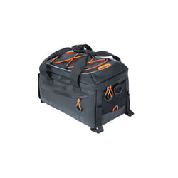 Basil Miles Tarpaulin Posteriore Borsa da bicicletta 7 L Tela cerata Arancione, Nero